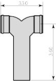 Rebase AB, Avloppsanslutning, dubbel   , svart, 110 mm i gruppen Avlopp / PVC- och PP-rr / Inomhusavlopp hos Din VVS-Butik (8070903)