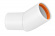 Faluplast, Falu Vulk 74230, Vinkel, med gummittning, enkelmuff, vit