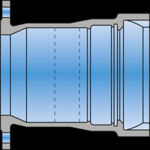 VRS, Flnsmuff, DN250, SS342, L=145 i gruppen Rr & rrdelar / Tryckrr hos Din VVS-Butik (1094457)