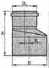 BLCHER, EuroPipe, Frminskning, 1muff, rd i gruppen Rr & rrdelar / Rostfria rr / Rostfria/syrafasta Rrdelar hos Din VVS-Butik (1550136)