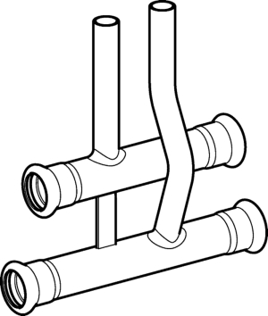 Mapress, Radiatorfrdelare, 18x12, elfrzinkat stl i gruppen Rr & rrdelar / Stlrr / Mapress Elfrszinkade hos Din VVS-Butik (1550894)