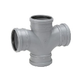 Uponor HTP, Dubbelgrenrr, 4 muffar, 110x88,5, PP i gruppen Avlopp / PVC- och PP-rr / Markavlopp hos Din VVS-Butik (2318403)