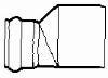 Markfrminskning, centrisk, 400x315mm, PVC i gruppen Avlopp / PVC- och PP-rr / Markavlopp hos Din VVS-Butik (2355659)