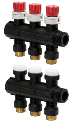 Uponor, Pro 1 Q&E, Frdelare 3, 25/17x2,0mm, 3x50c/c avstick i gruppen Vrme / Golvvrme / Frdelare hos Din VVS-Butik (2419069)