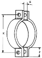 Ahlsell, Klamsvep, tudelade, 16,5-18mm, SSG 7075 i gruppen Rr & rrdelar / Rrdelar & kopplingar / Fstdetaljer hos Din VVS-Butik (3808651)