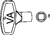 Gustavsberg, Nyckel, 8mm fyrkant i gruppen Sanitet / Tillbehr/armaturer / vrigt hos Din VVS-Butik (4315610)
