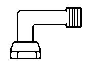 Danfoss, Vinkelrr, fr radiatorkoppling i gruppen Ventiler / Radiatorventiler hos Din VVS-Butik (4817780)