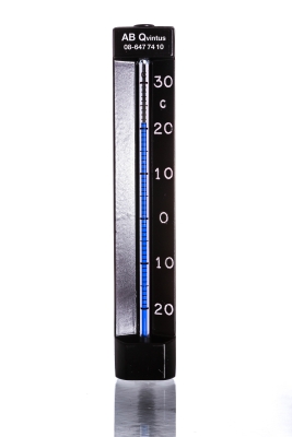 Q 606B721, Termometer, rak, bl, svartlack, 110x30 i gruppen Ventiler / Mtare med tillbehr hos Din VVS-Butik (5139000)