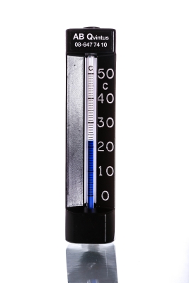 Q 606B521, Termometer, rak, bl, svartlack, 110x30 i gruppen Ventiler / Mtare med tillbehr hos Din VVS-Butik (5139001)