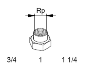 Grundfos, Kopplingssats, 2 hylsor, muttrar, packningar, G25 i gruppen Pumpar / Pumptillbehr hos Din VVS-Butik (5732301)