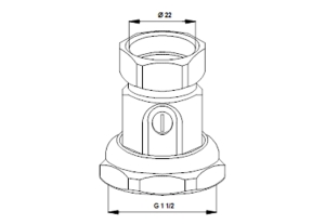 Grundfos, Klmringsventil, 22mmxG40, mssing i gruppen Pumpar / Pumptillbehr hos Din VVS-Butik (5732329)