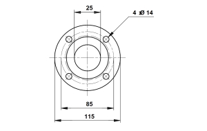 Grundfos, Svetsflns, svetsanslutning, DN25, DIN2634 i gruppen Pumpar / Pumptillbehr hos Din VVS-Butik (5824754)