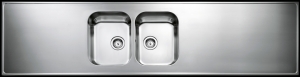 HB22, Diskbnk, slt, med korgventil/vattenls, rostfri, 2200x600x30mm i gruppen Sanitet / Disk- & tvttbnkar hos Din VVS-Butik (8017835)
