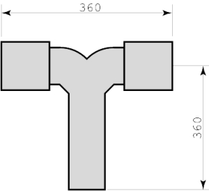 Rebase AB, Avloppsanslutning, dubbel   , svart, 110 mm i gruppen Avlopp / PVC- och PP-rr / Inomhusavlopp hos Din VVS-Butik (8070901)