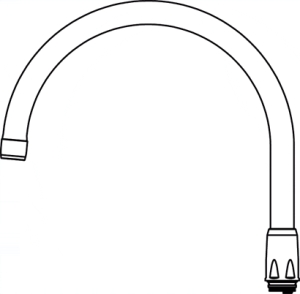 FMM, Utloppspip, frkromad i gruppen Sanitet / Blandare / Reservdelar/Tillbehr hos Din VVS-Butik (8154050)