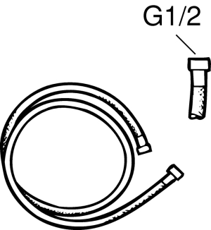 Gustavsberg, Hgtrycksslang, L=1,5m, H10-gummi i gruppen Sanitet / Blandare / Reservdelar/Tillbehr hos Din VVS-Butik (8182594)