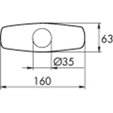 Tckplatta, 150x55mm t=5mm , frkromad i gruppen Sanitet / Blandare / Reservdelar/Tillbehr hos Din VVS-Butik (8186882)