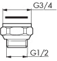 vergngsnippel, G20xG15, frkromad i gruppen Sanitet / Tillbehr/armaturer / Nipplar/kopplingar/fsten hos Din VVS-Butik (8187010)