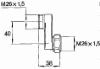 MA, Mellankoppling, invndig/utvndig gnga, M26x1,5-M26x1,5, excentrisk 40 mm i gruppen Sanitet / Tillbehr/armaturer / Nipplar/kopplingar/fsten hos Din VVS-Butik (8187758)
