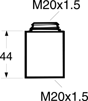 Gustavsberg, vergngsnippel, M20x1,5-DN20, frkromad i gruppen Sanitet / Tillbehr/armaturer / Nipplar/kopplingar/fsten hos Din VVS-Butik (8188476)