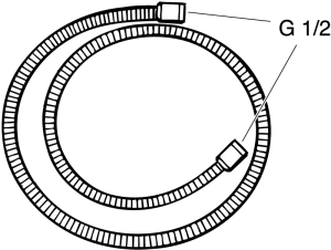 Gustavsberg, Nordic Plus , Duschslang, 1,5m, frkromad i gruppen Sanitet / Dusch / Duschutrustning hos Din VVS-Butik (8218221)