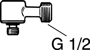 Gustavsberg, Anslutningsvinkel i gruppen Sanitet / Blandare / Reservdelar/Tillbehr hos Din VVS-Butik (8303310)