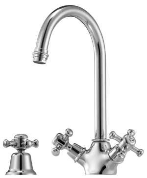 Mora Classic, Diskldsblandare, krom/guld i gruppen Sanitet / Blandare / 2-grepps hos Din VVS-Butik (8304003)