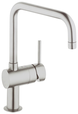 Minta, Diskldsblandare, hg pip U-utlopp, Supersteel i gruppen Sanitet / Blandare / 1-grepps hos Din VVS-Butik (8356479)