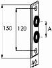 MA, Tckbricka, 2-hls, c/c 60/ 18-22mm rr i gruppen Sanitet / Tillbehr/armaturer / Nipplar/kopplingar/fsten hos Din VVS-Butik (8543377)