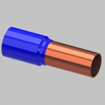 Naval, Övergång, svets, slät, 48,3mm x Dy42mm, stål/koppar