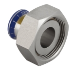 Mapress, Kopplingsände, 1muff, löpande mutter, 15xG15, rostfri