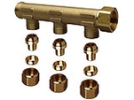 Uponor, WTR, Fördelare 3, med koppling, G20/15x2,5mm