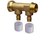 Uponor, Q&E DR, Fördelningsrör, utvändig gänga, med löpmutter, G20-2x15