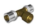 PressPex, T-koppling, invändig gängat avstick, A40xG25, avz-mässing
