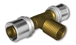 PressPex, T-koppling, utvändig gänga avstick, A63xR50