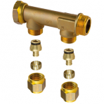 Uponor, WTR, Fördelare 2, med koppling, G20/15x2,5mm
