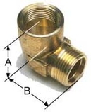 Metall, Vinkel, invändig/utvändig gänga, G25