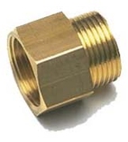 Metall, Nippel, invändig/utvändig gänga, G10xG8, gul