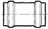 PVC-Skjutmuff, med gummiringstätning, 225mm, PVC