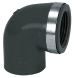 +GF+, Vinkel, lim/inv. gnga metallfrstrkt, 32xR25x90, PN16