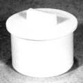 Faluplast, Falu 74950, Ändlock, vit, 40mm