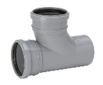Uponor HTP, Grenrör, 2 muffar svängt, sv110x75x88,5, PP