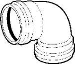 Uponor HTP, WC-böj, 110x88,5°, PP