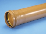 Markavloppsrör, 1muff, 250mm, SN8, L=1m