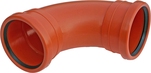Markböj, svängt 2muff, 110x87,5-90°, SN4 SS-EN 1852-1, PP