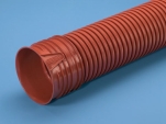 Wavin, Opti-Rib, PP-rör, 1muff, utan tätningsring, rödbrun
