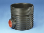 Wavin, Tegra 600 typ 1, Tillsynsbrunn, svart, 250mm 60°