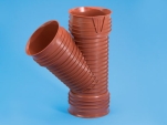 Wavin, Opti-rib, Grenrör, rödbrun, 315/315mm x 45°