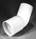 Faluplast, Falu Vulk 74320, Vinkel, med gummitätning, enkelmuff, vit