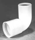 Faluplast, Falu Vulk 74260, Vinkel, med gummitätning, enkelmuff, vit